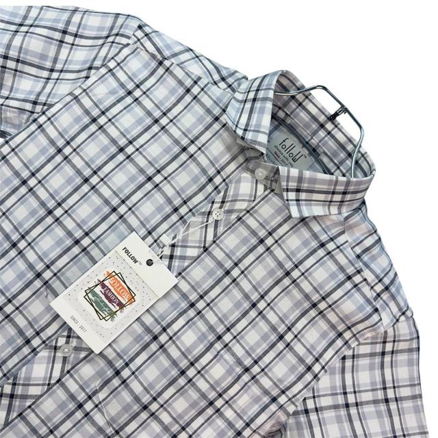 TWILL CHECK HALF SHIRT