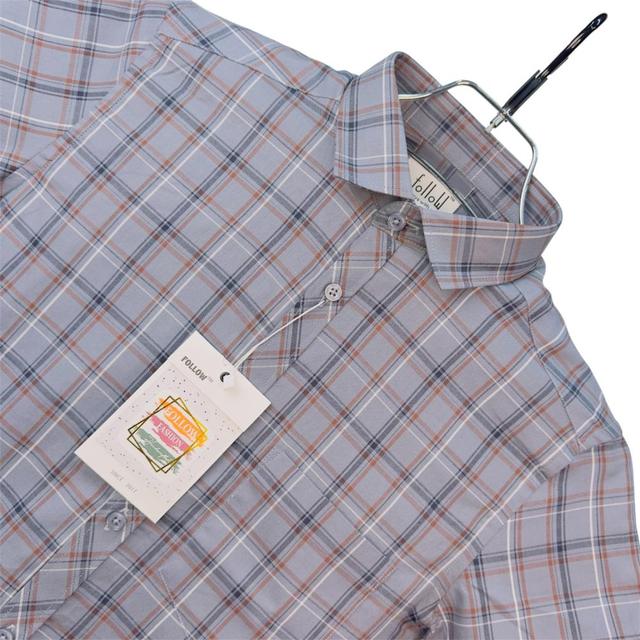 TWILL CHECK HALF SHIRT